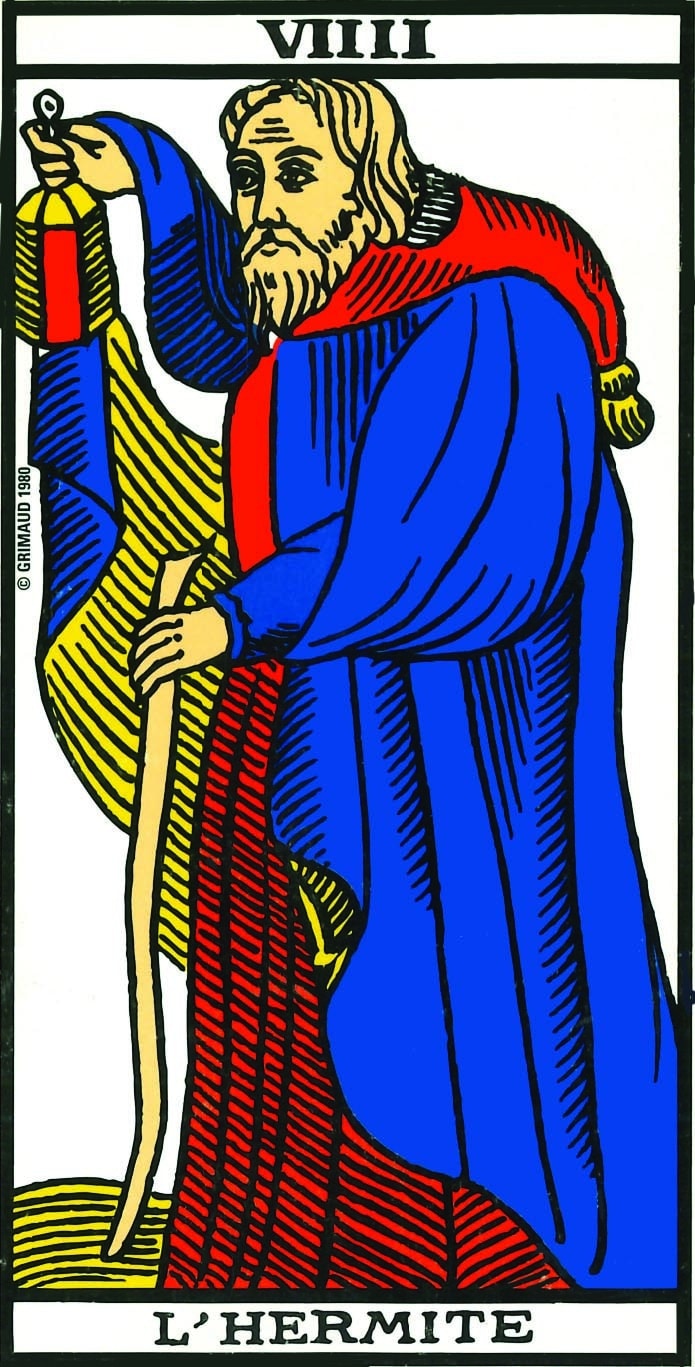 Virginie Landelle : arcane l'Hermite - Tarot de Marseille