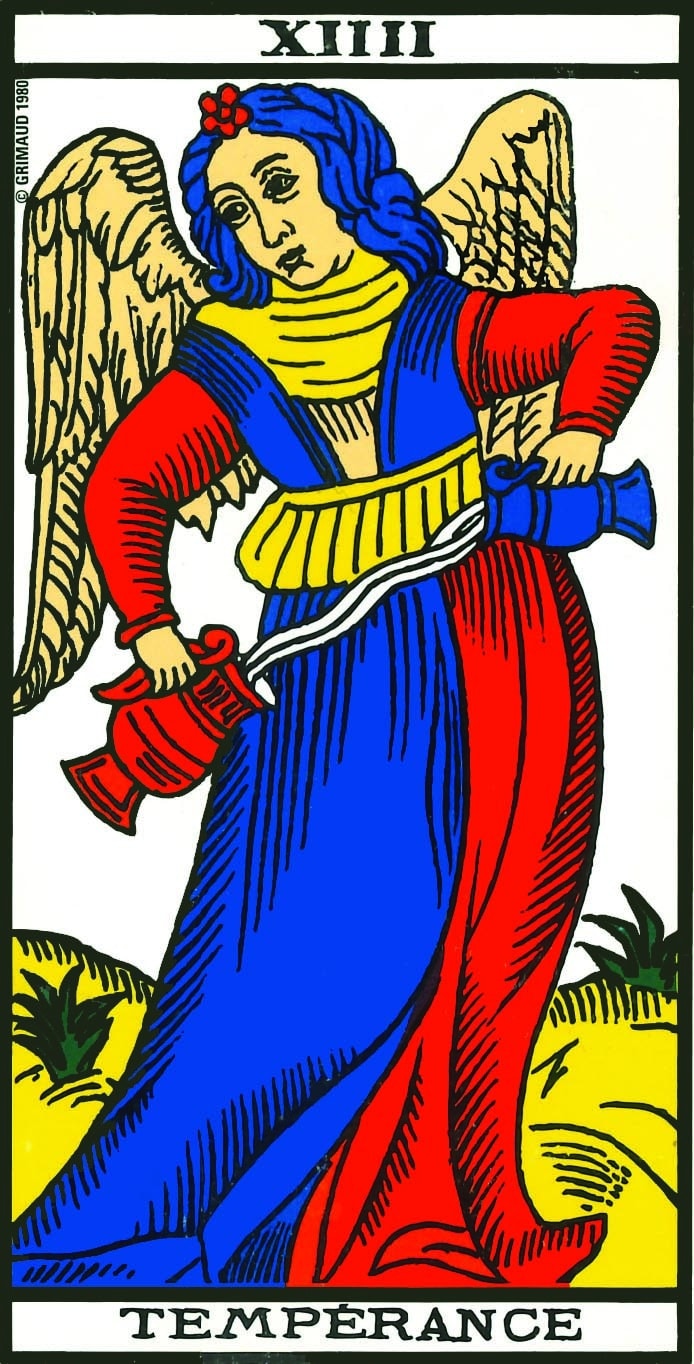 Virginie Landelle : arcane la Tempérance - Tarot de Marseille